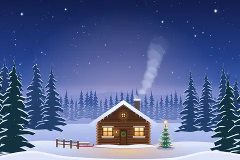 Hütte im Wald