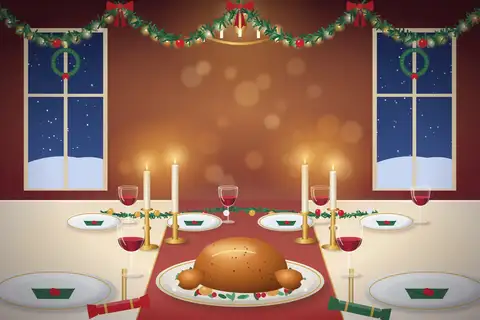 Festessen an Heiligabend