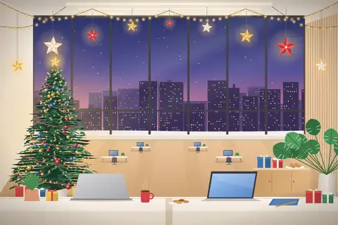 Weihnachtsfeier im Büro