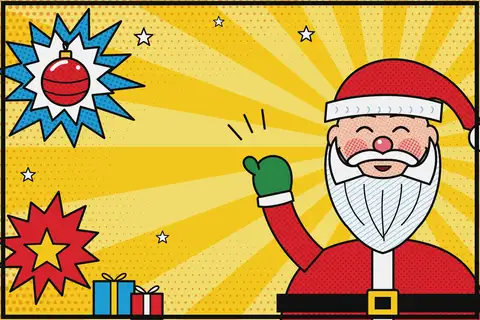 Pop Art Weihnachtsmann
