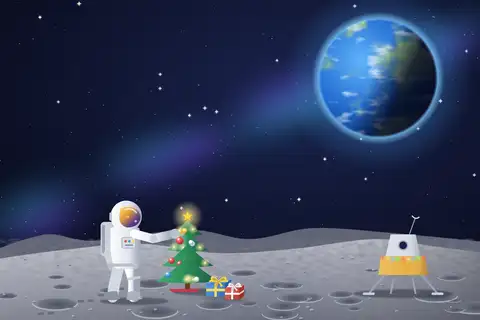 Weihnachten auf dem Mond