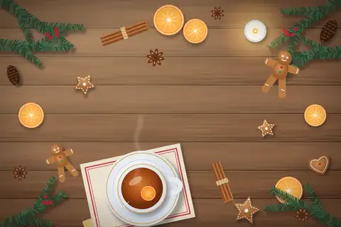 Tee und Lebkuchen