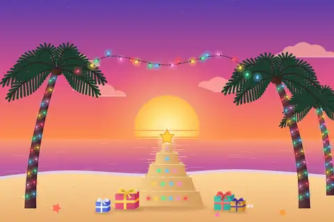 Weihnachten am Strand
