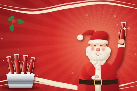 Nostalgischer Limo-Weihnachtsmann